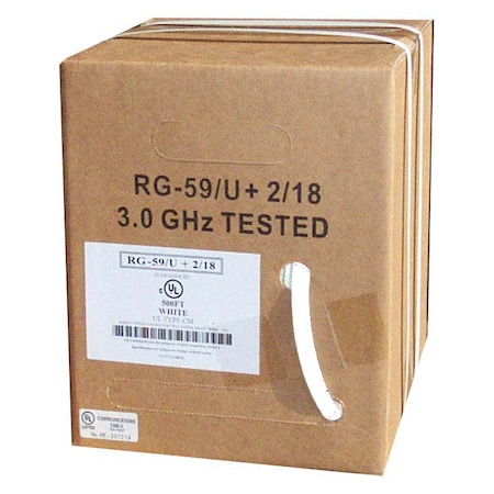 Bestlink Netware RG59 w/2x18AWG Power- 500ft- White CMP 202611